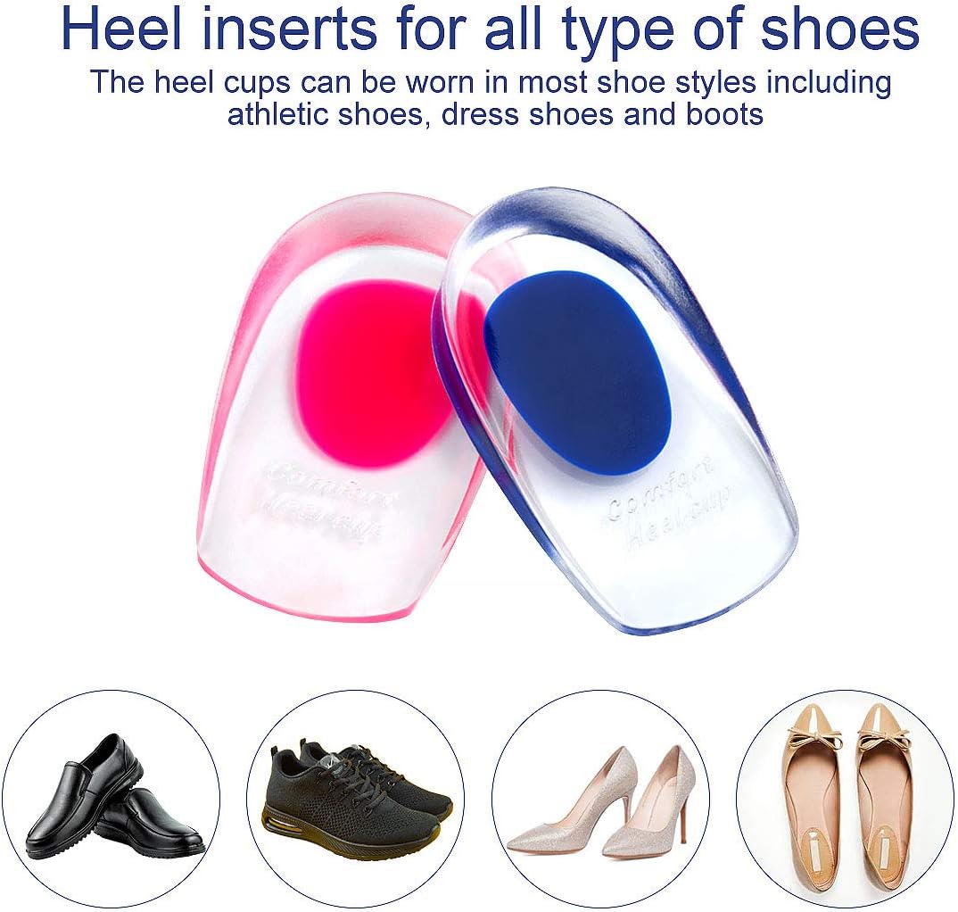 SenPuSi 2 Pezzi Alzatacco Gel Rialzo Antishock Supporto Plantare per  Tallone da Sostenere e Scarpe Fascite Plantare Solette per Talloniere in  Silicone Prodotti per la pulizia e accessori urban-earth.co.uk