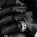 Men's 316L Stainless Steel Openwork Spinner Link Chain Ring Band Vintage Gothic Tribal Biker Silver Black