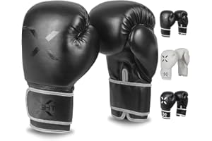 FightX MMA Boxing Gloves Men Heavy Bag Adult Boxing Gloves for Men & Women, Lightweight Training & Sparring Gloves for Kickboxing, Practice & Fitness Workout
