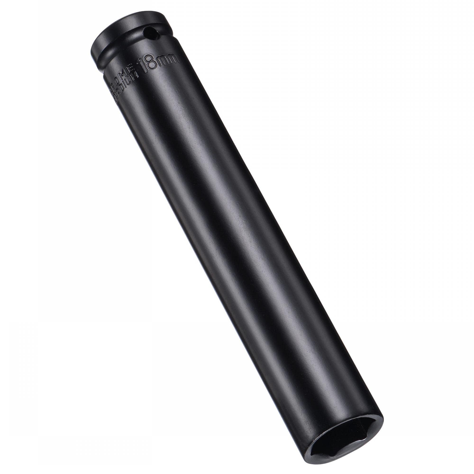 MACHSWON 2Pcs 1/2 Inch Drive - 18mm Deep Impact Socket with 6 Point Design, Heat-Treated Cr-V Steel 150mm Length, Metric Sizes