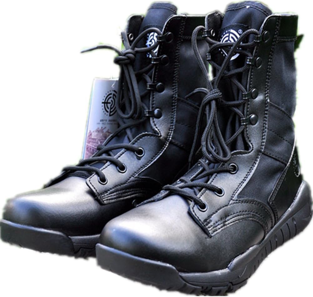 HanWild BE Dreamer Men's Lightweight 8 inches Leather Military Combat Boots