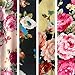 DRESHOW 4 Pack Headbands Vintage Elastic Printed Head Wrap Stretchy Moisture Hairband Twisted Cute Hair Accessories, Black, Navy, Pink, Yellow, One Size