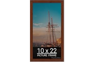 wallsthatspeak 10x22 Dark Walnut Rustic Pine Picture Frame for Puzzles Posters Photos or Artwork