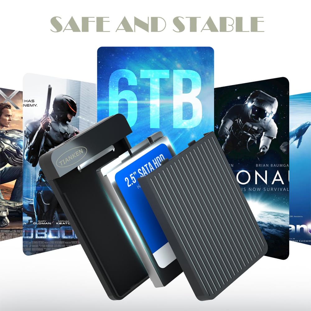 1TB Ultra Slim Portable External Hard Disk Drive 2.5'' USB 3.0 HDD Storage for Mac, PC, Laptop, PS4, Xbox one