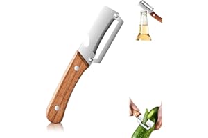 Zero Snag Multifunctional Peeler,Upgrade Zero Snag Peeler Wooden Kitchen Tool with Bottle Opener, 2-in-1 Multifunctional Vege