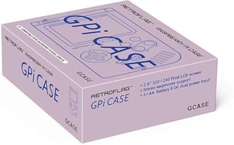 AKNES caso del gpi con frambuesa pi cero w & frambuesa pi disipador de calor con el sistema de altavoz de tarjeta sd de 32 gb retra del juego portátil