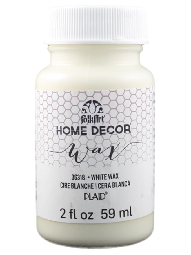 Folk Art Home Decor Chalk White Wax Furniture and Craft Paint in