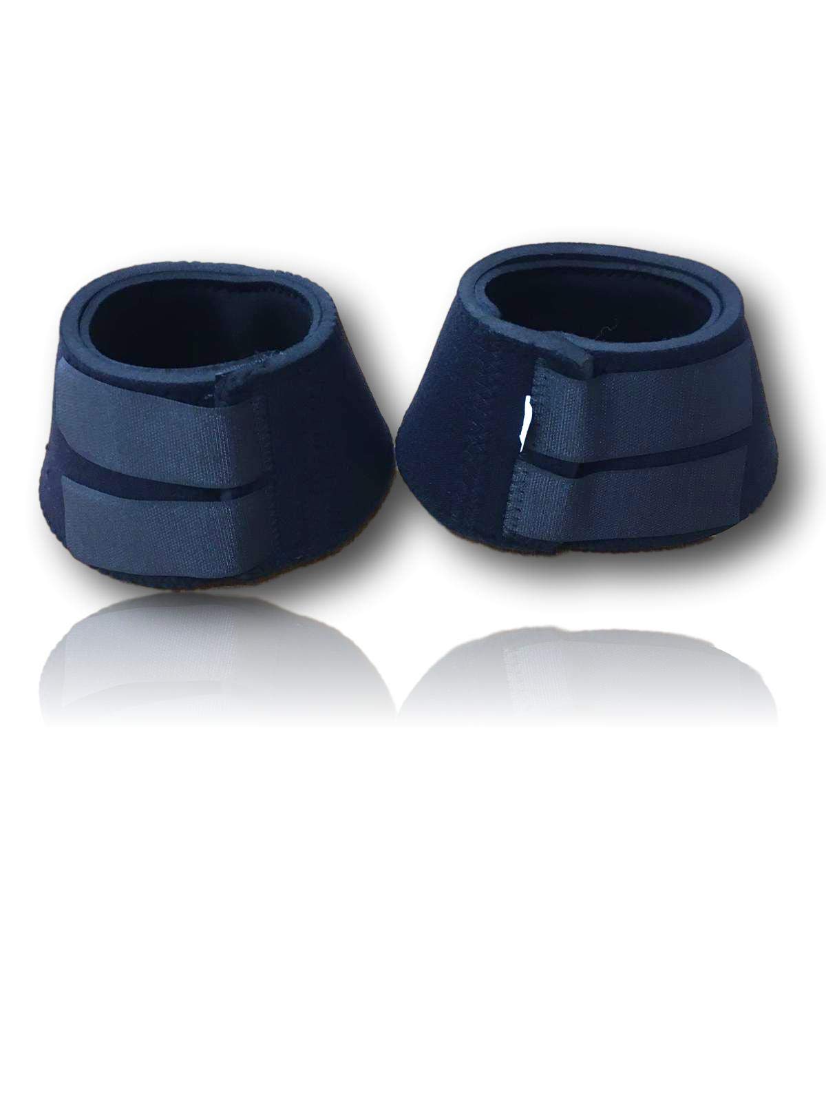 Boots for Horses Ponies | Warmblood Coldblood Thoroughbred | Black | Neoprene Spring Bells S-XL | Hoof Protection for Riding Jumping Terrain Willow (XL (black))