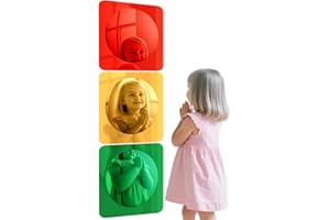 Geiserailie 3 Pcs Christmas Sensory Wall Mirror Acrylic Bubble Mirror Toys for Classroom Calming Corner Items - Sensory Room Have Visual, Tactile Stimulation (10 x 10 Inch,Red,Yellow,Green)