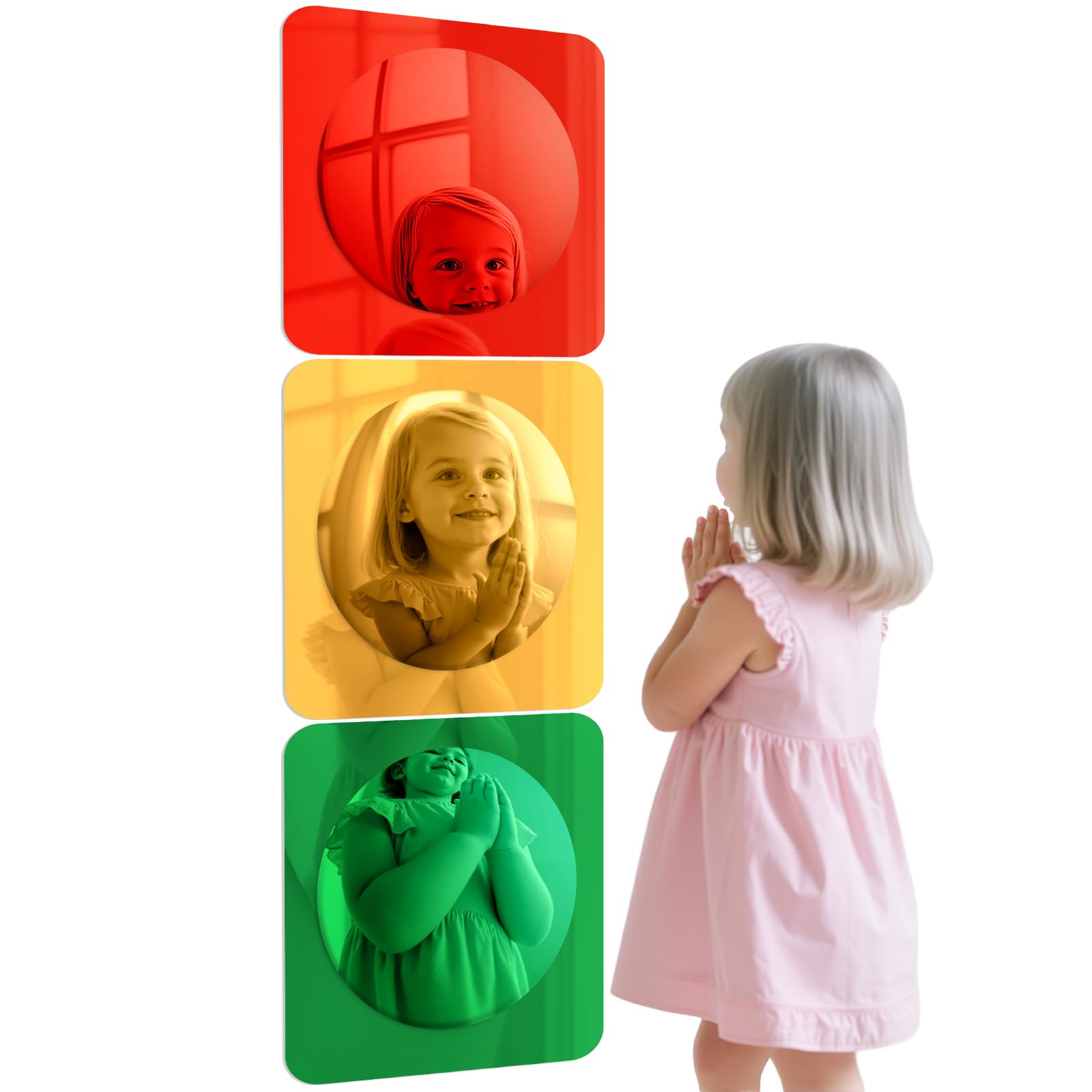 Photo 1 of Geiserailie 3 Pcs Sensory Wall Mirror Acrylic Bubble Mirror for Wall Decoration Sensory Toys for Kids Classroom or Home -Sensory Room Decor -Visual, Tactile Stimulation (Multicolor)