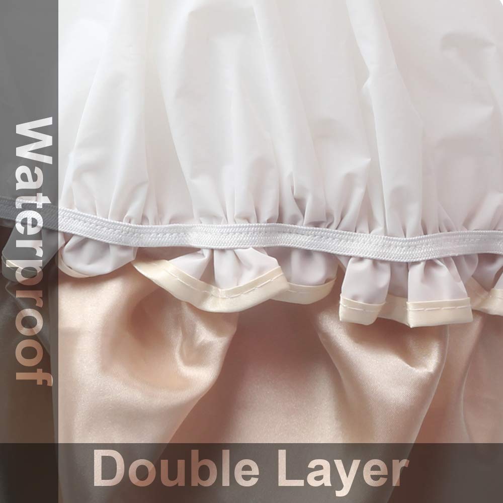 STURME 30cm Large Shower Cap Fit All Double-Layer Waterproof Bath Cap Stylish Design Perfect for Women and Girls Pack of 3