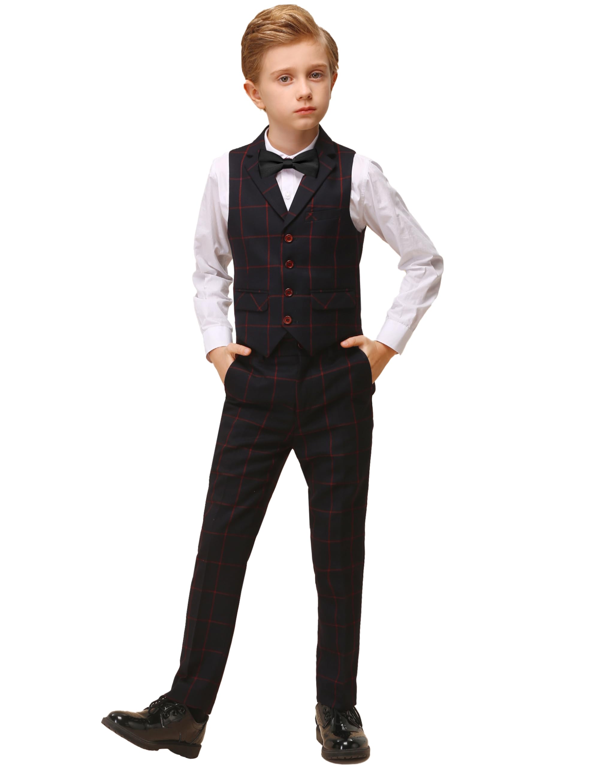 Marvelous World Boys' 5-Piece Formal Vest Suit