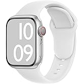 ELETTRONEO SBC1A Sport Band for Apple Watch Bands for Women Ultra 2 49mm, Series 10 46mm, 9 8 7 45mm 41mm, SE 6 5 4 44mm 40mm, 3 2 1 42mm 38mm Men iWatch, Strap Silicone, White