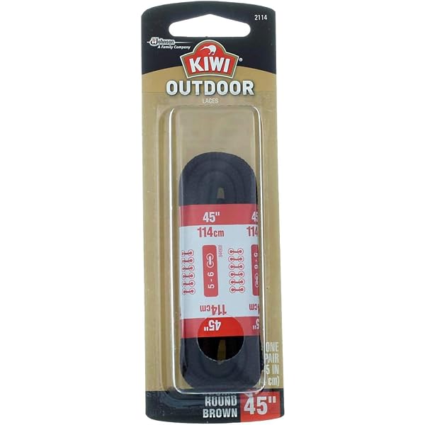 Kiwi 45inch outdoor laces round brown - 1 ct (031600662114)