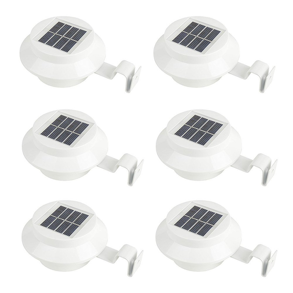 Photo 1 of iSunMoon 6 Pack Outdoor Solar Powered LED Gutter Light Fence Roof Gutter Garden