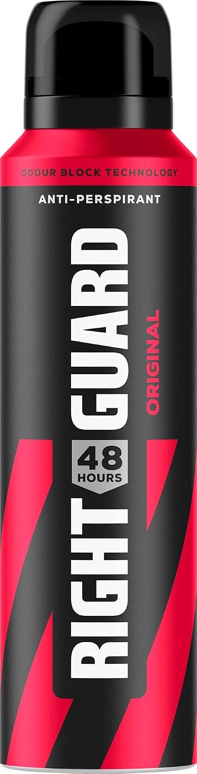 Right Guard Men's Original Deodorant Spray 48H Anti-Perspirant Alcohol Free