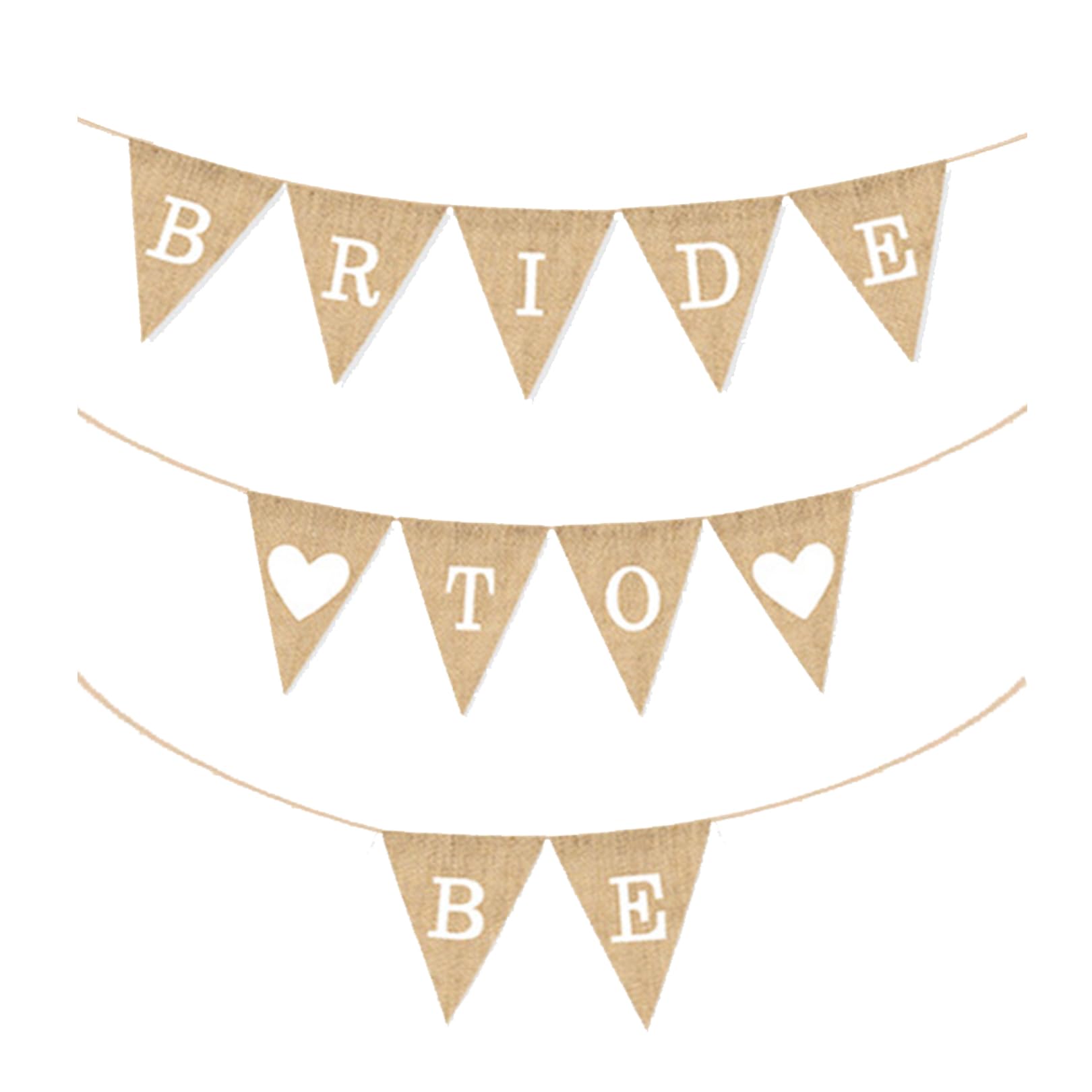 Jc.upin Bride To Be Banner,Bride To Be Decorations Fabric Bunting Outdoor Waterproof Hessian Bunting Hen Party Accessories for Hen Party Decoration Vintage Burlap Hen Do Decorations Banner