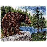 Wonderart Classics Grizzly Bear Latch Hook Kit, 20