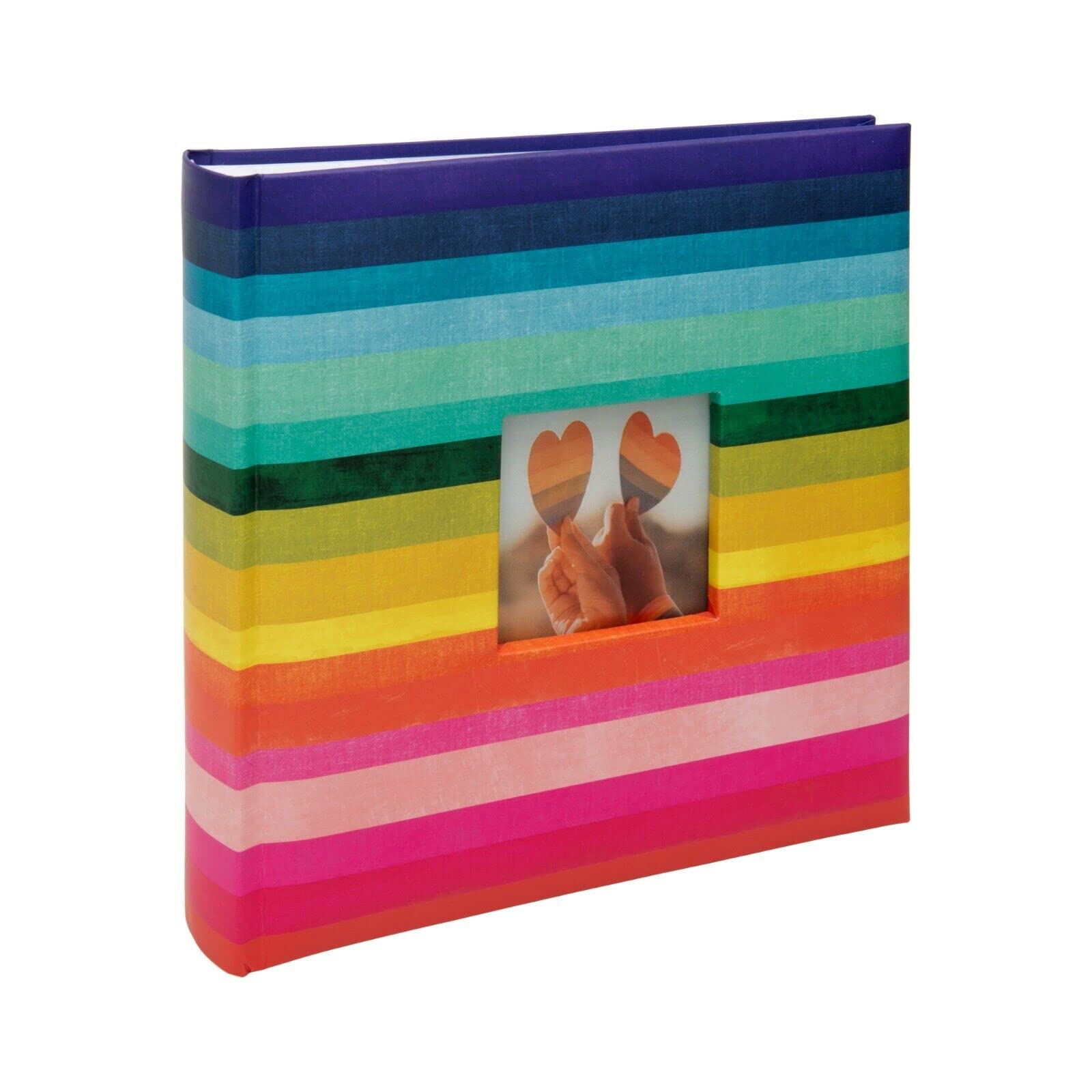 Kenro Rainbow Photo Album 200 Photographs 6x4” / 10x15cm Brightly Coloured Horizontal Stripes with Slip In Pages - KRA101