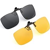 Polarized Clip-on Flip Up Metal Clip Rimless Sunglasses for Prescription Glasses