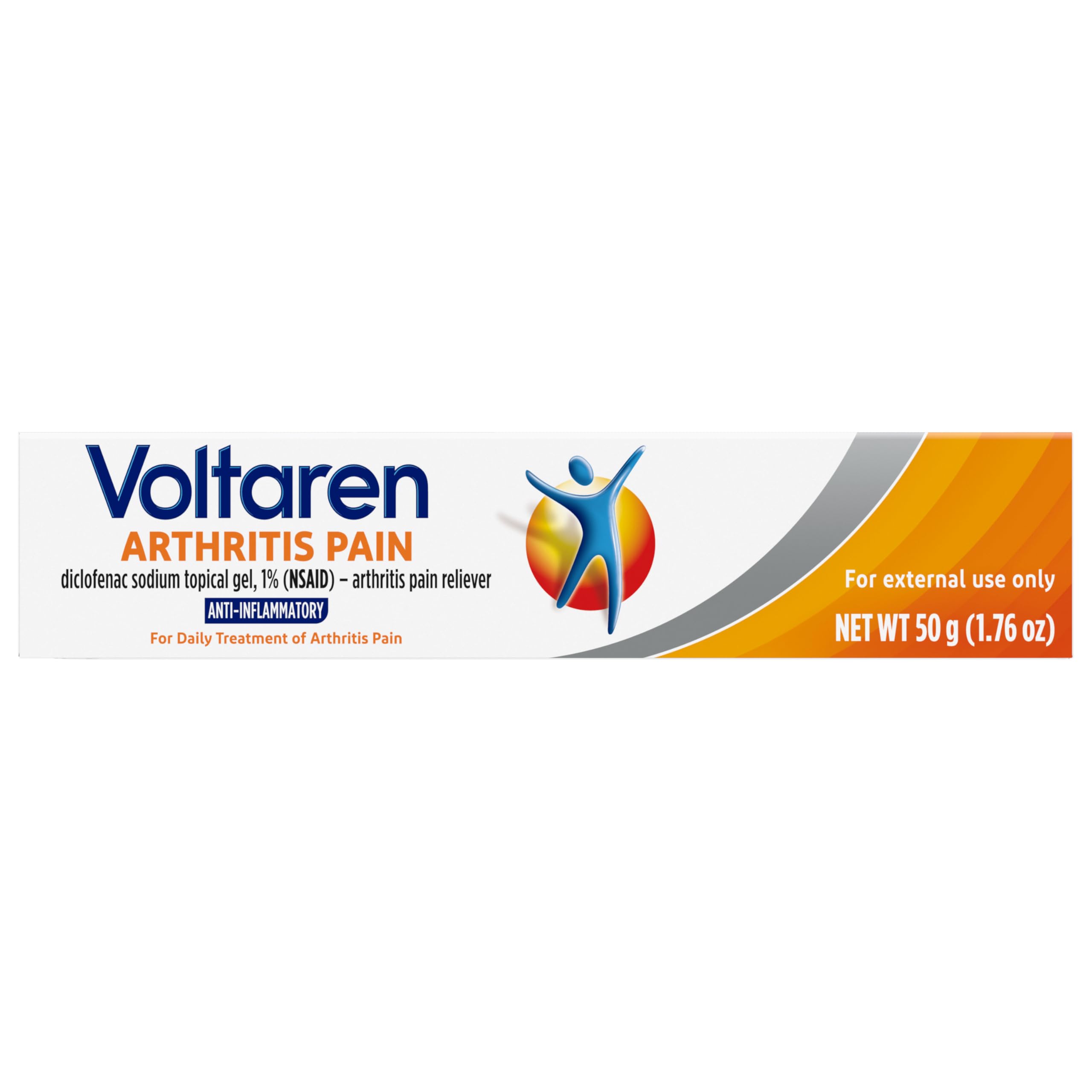 Voltaren Arthritis Pain Relief Gel, Diclofenac Sodium, 1% (NSAID), Clinically Proven Powerful Pain Reliever, No Prescription Needed, 1.7oz