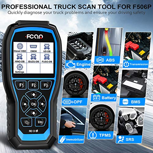 Heavy Duty Truck Code Reader F506 PRO Enhanced Full System Diagnostic