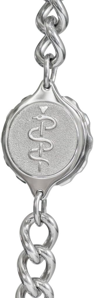 Genuine SOS Talisman ST19 Genuine Mans Medical Symbol ID Alert Allergy Diabetes Epileptic Bracelet. Stainless Steel.