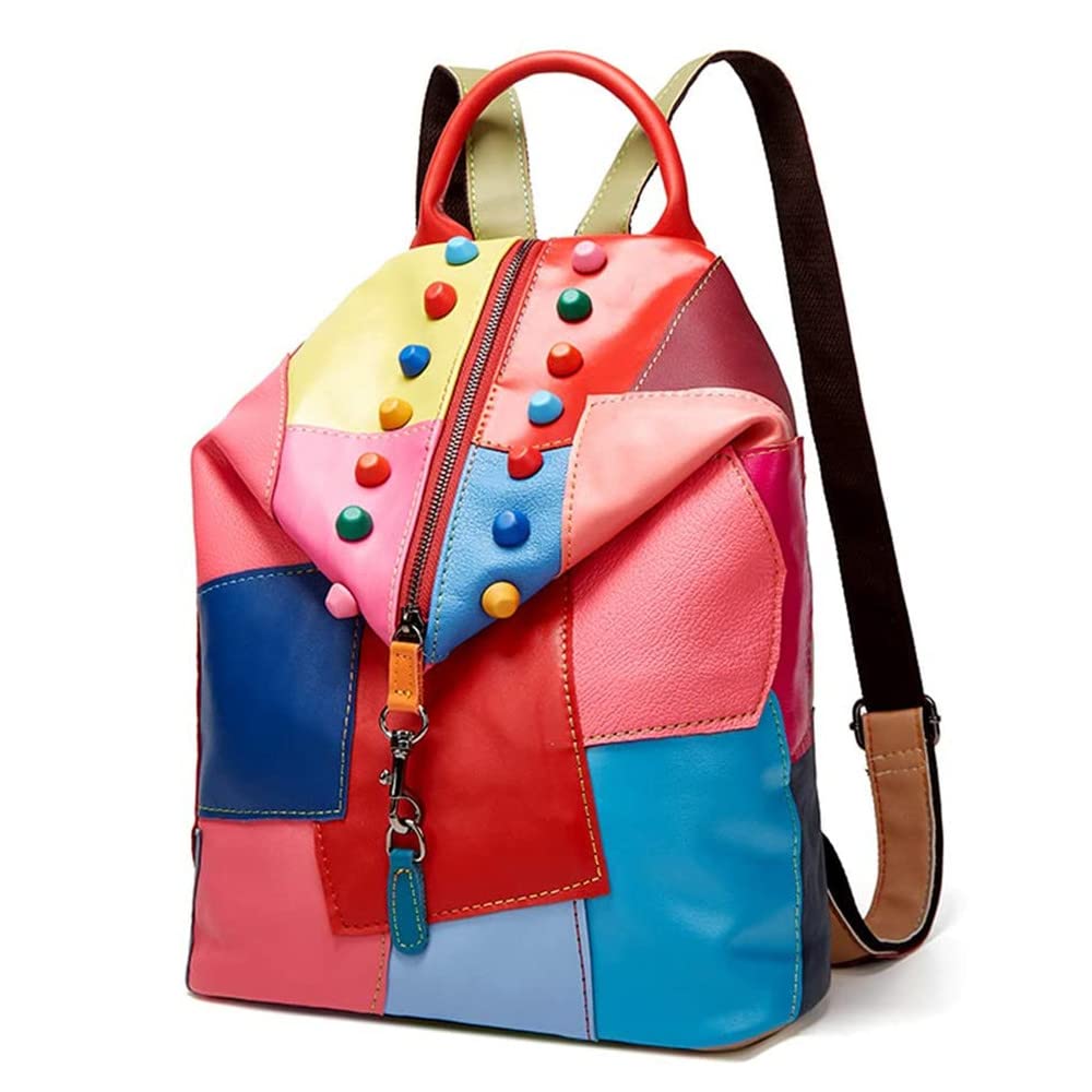 Eysee Backpack, Fashion Backpacks, Womens Leather Daypack, Real Leather Satchel, Multicolor 29 cm*30cm*15cm
