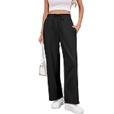 Yiyilina Wide Leg Sweatpants Women Baggy Lounge Sweat Pants with Pockets Casual High Waist Drawstring Work Athletic Joggers