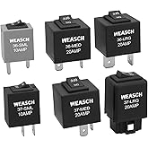 Weasch 9038 Relay Bypass Switch, Relay Tester, Fuel Pump Relay Bypass Switch Kit, Pack of 6 (1)