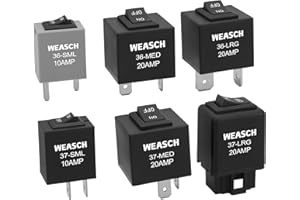 Weasch 9038 Relay Bypass Switch, Relay Tester, Fuel Pump Bypass Switch Kit, Pack of 6 (9038 W/O Wire)
