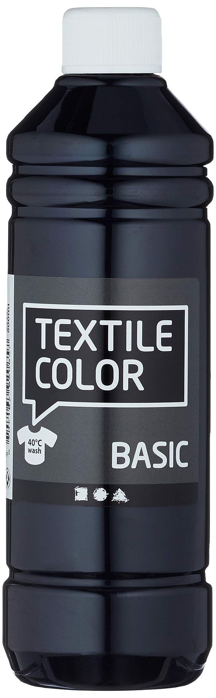 Art Manufacture Design 100263 Art Production Design Textile Color, 500ml Volume, Black