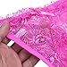 YiZYiF Men's Flower Pattern Lace Thong Underwear Bikini Panties (X-Large, Rose)