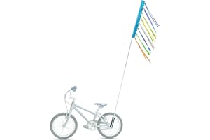 DLUGOPIS 6 ft Bike Flag with Pole for Safety - Blue Go Kart, Trike, Bicycle, Dirt Bike Mount - Telescopic Warning Flag for Mobility Scooter, Kayak - Waterproof Reflective