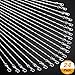 TecUnite 24 Pack Silver Plated Water Ripple Chain Necklace with Lobster Clasps and Velvet Storage Bag for DIY Jewelry Making, 1.5 mm (18 Inch)