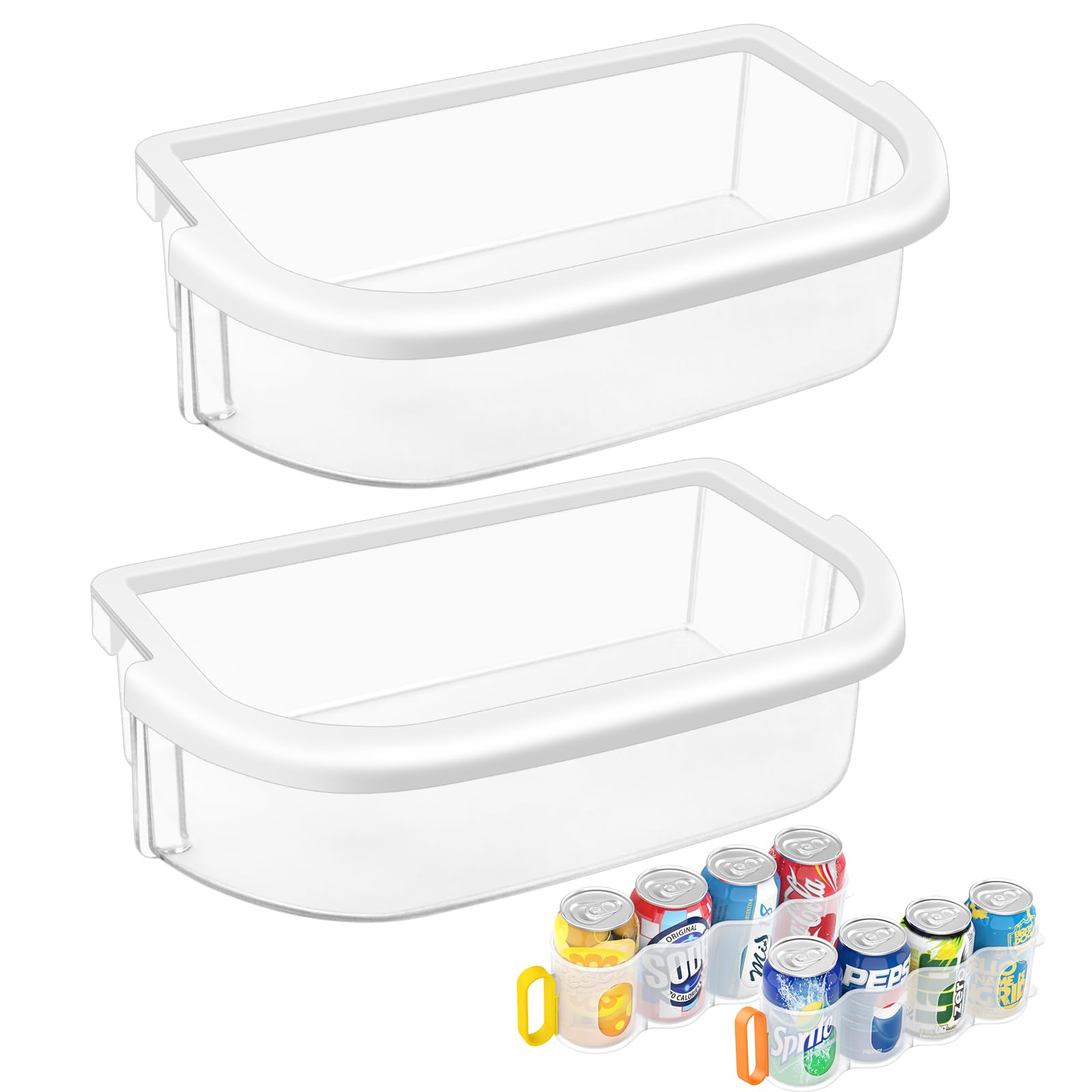 Photo 1 of (2 PACK) UPGRADED WPW10289497 Refrigerator Door Bin Shelf Compatible with Whirlpool Refrigerator Door Shelf WRF535SWHV WRF535SMBM,For W10289497 Whirlpool Replacement Door Shelf KRFC300ESS KRFF305ESS