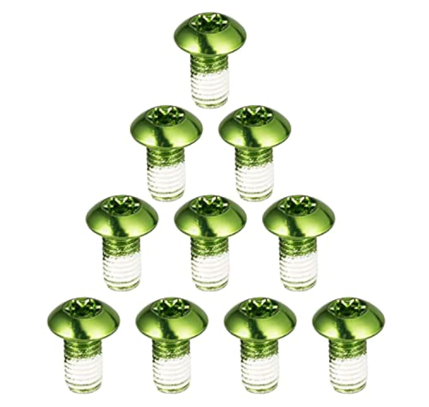 Chooee Bike Disc Brake Rotor Bolts M5x10mm,12pcs Bicycle Rotors Screw for MTB/Mountain Bike Green