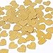 MOWO Glitter Heart Confetti Wedding Party Decor and Table Decor 1.2’’ in Diameter (Gold glitte,200pc)