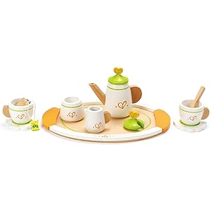 Hape Tea for Two Wooden Play Kitchen Accessory Kit