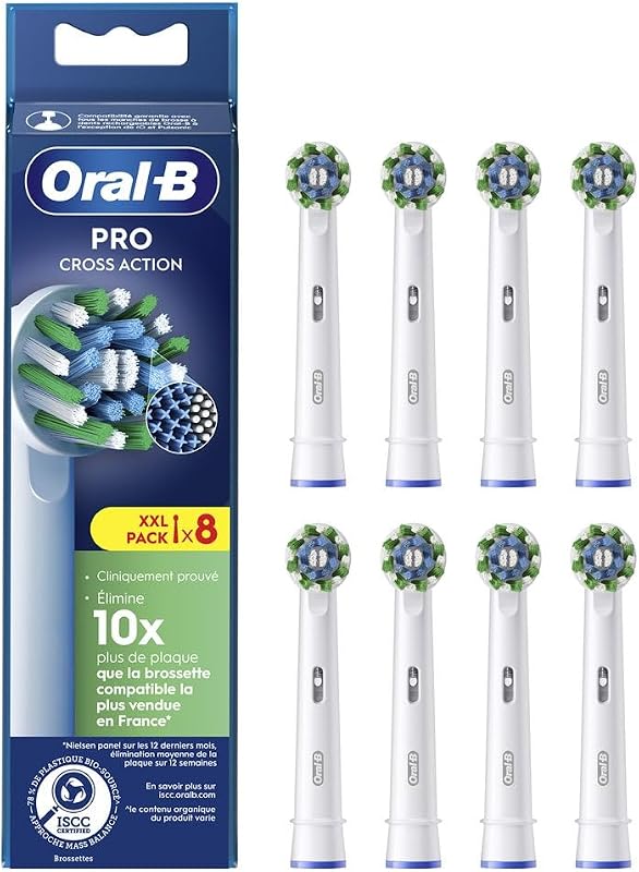 Pro Cross Action Spazzole per Spazzolino Elettrico, Confezione da 8 Unità