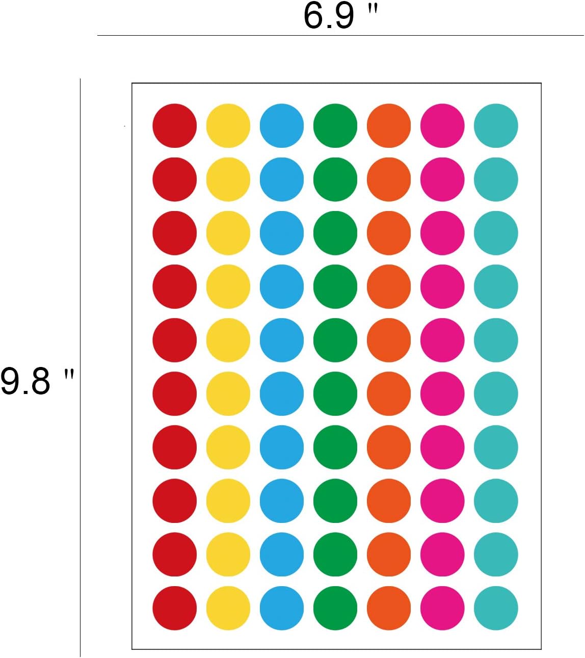 PARLAIM 2800 PCS 3/4 Inch Round Color Dots Colored Labels Stickers, Color Coded Stickers Color-Coding Labels Label Circle Stickers for Classroom, Office : Office Products
