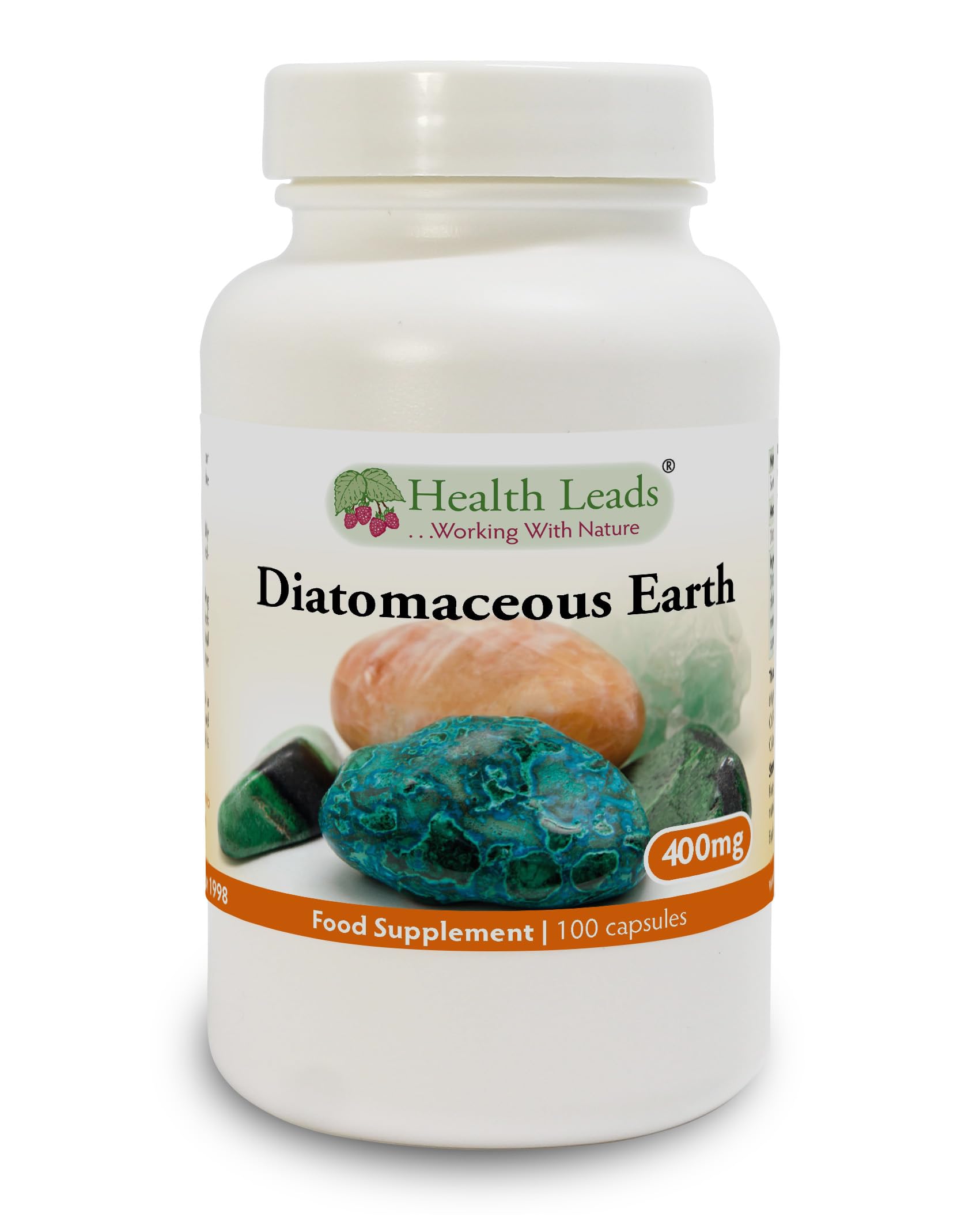 Diatomaceous Earth 400mg x 100 Capsules (Pure Fresh Water Sourced Food Grade) Natural Amorphous Silica