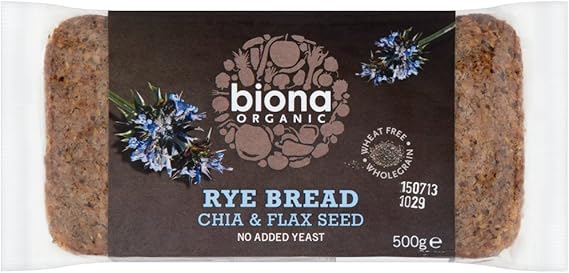 Biona - Pan de Centeno Orgánico con Chia y Semilla de Lino: Amazon ...