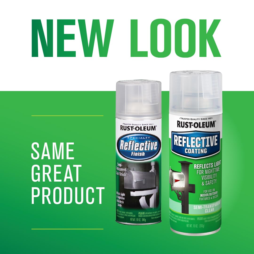Rust-Oleum 214944 Specialty Reflective Spray, Semi Transparent Clear Finish,10oz