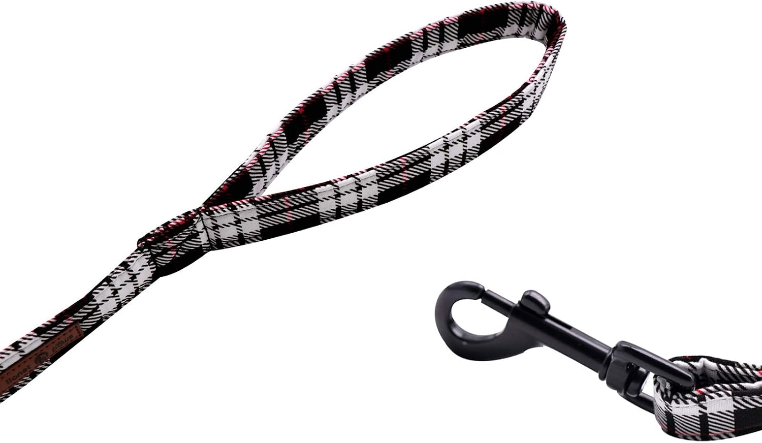 lionet paws Cotton Dog Lead Leashes Matching Dog Collar for Small Medium Large Dog, Black Grid, S Lead (Pack of 1) - Image 4