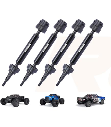 Rear CVD Drive Shaft For Arrma 1:10 RC Cars – Medium Carbon Steel & Aluminum 6061 Upgrade For Gorgon, Senton, Granite