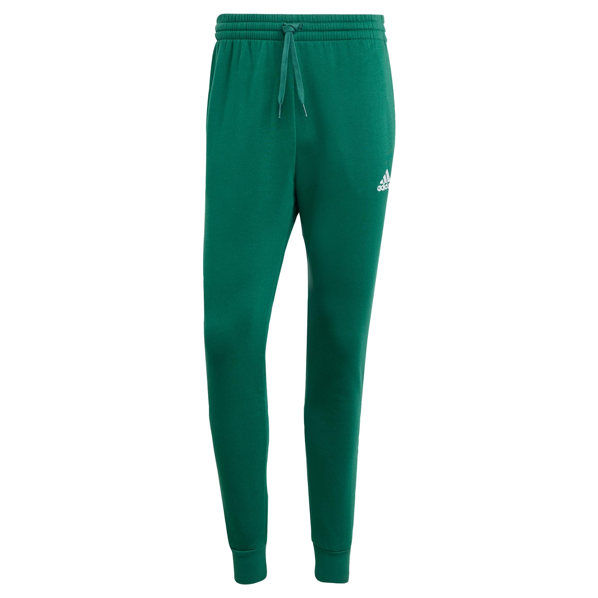 adidas Men's Essentials Fleece Regular Tapered Pants, Collegiate Green, Small Image