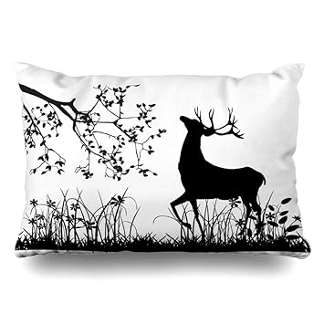 Amazon Com Diycow Throw Pillows Covers Design Deer Under Tree