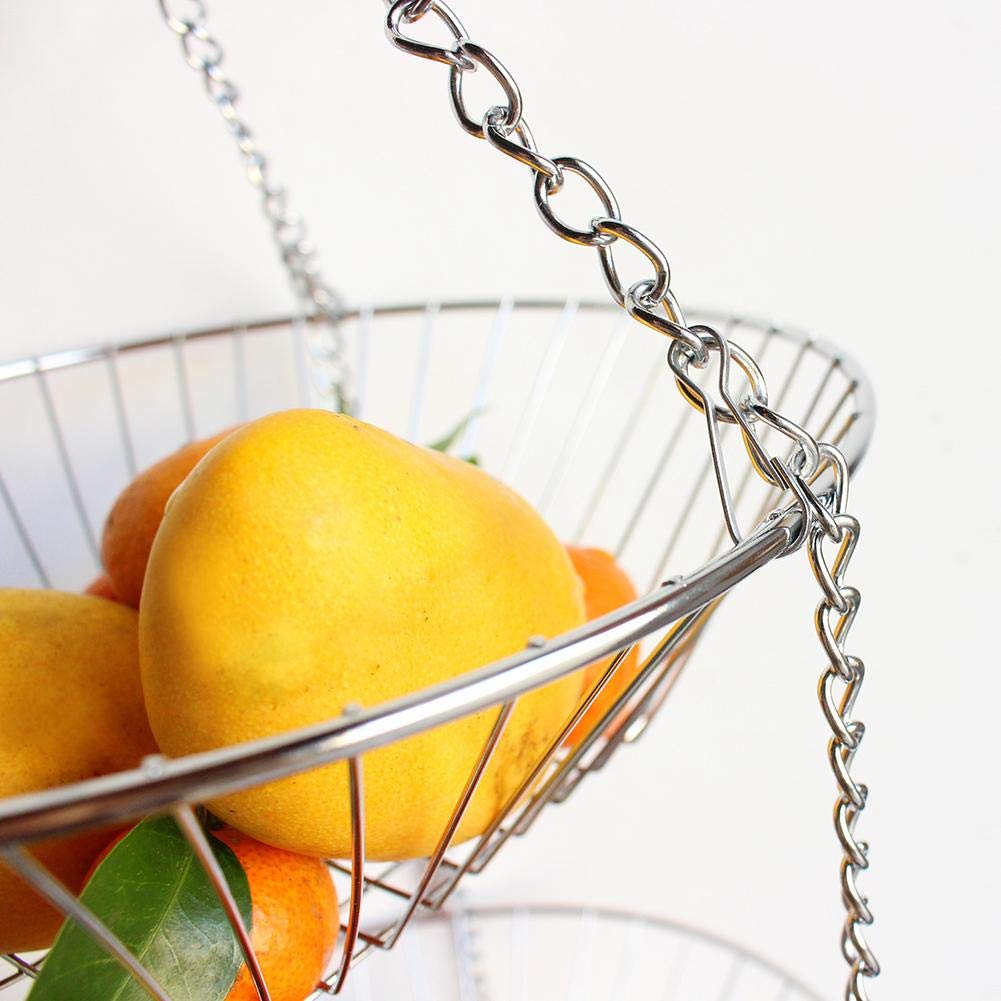 MORDEN MS Ciotola Per Frutta Rotante In Acciaio Inossidabile, Diametro 44,5 Cm, Design Girevole Elegante E Moderno