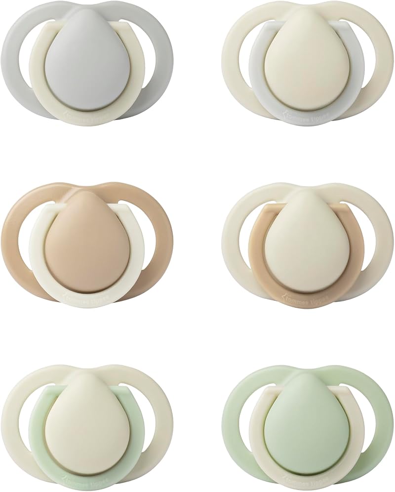 Tommee Tippee Newborn Soothers 0-2 Months Pack of 6 Muted Colours Matte